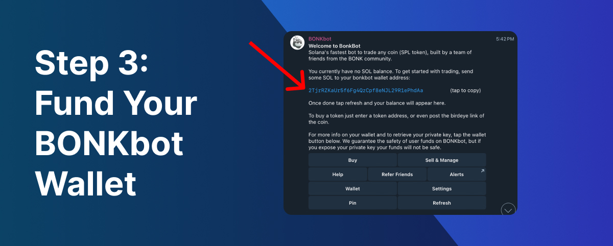 Fund BONKBot Wallet