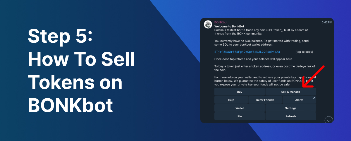 How To Sell Tokens on BONKbot