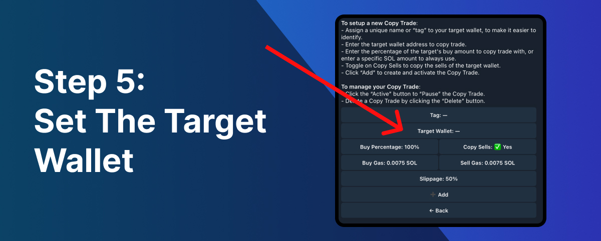 Set Target Wallet